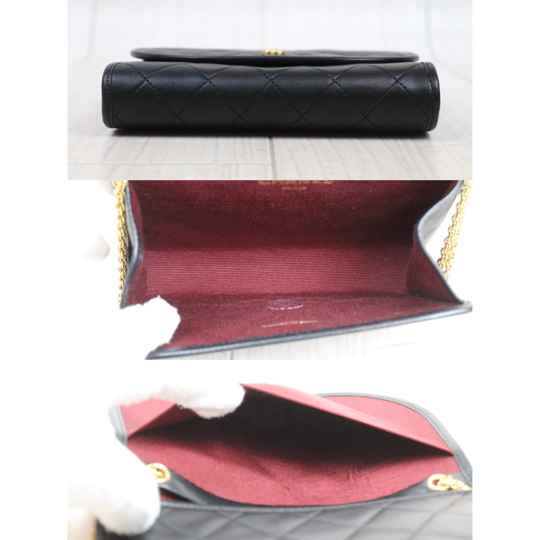 Very Good ( Rank A)｜ CHANEL Mini Coco Mark  Lambskin Matrasse Chain Shoulder Bag ｜25082903