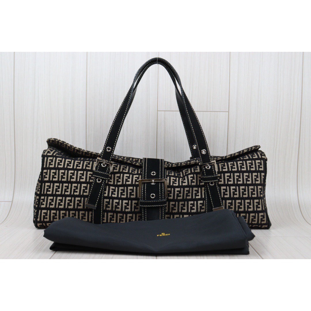 Rank AB ｜ FENDI Zucca Mamma Shoulder Bag ｜Q24022223