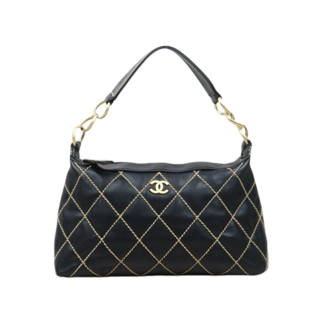 Good ( Rank AB)｜CHANEL Hobo Calf Leather Shoulder Bag  Made In 2003～2004Year｜25013105
