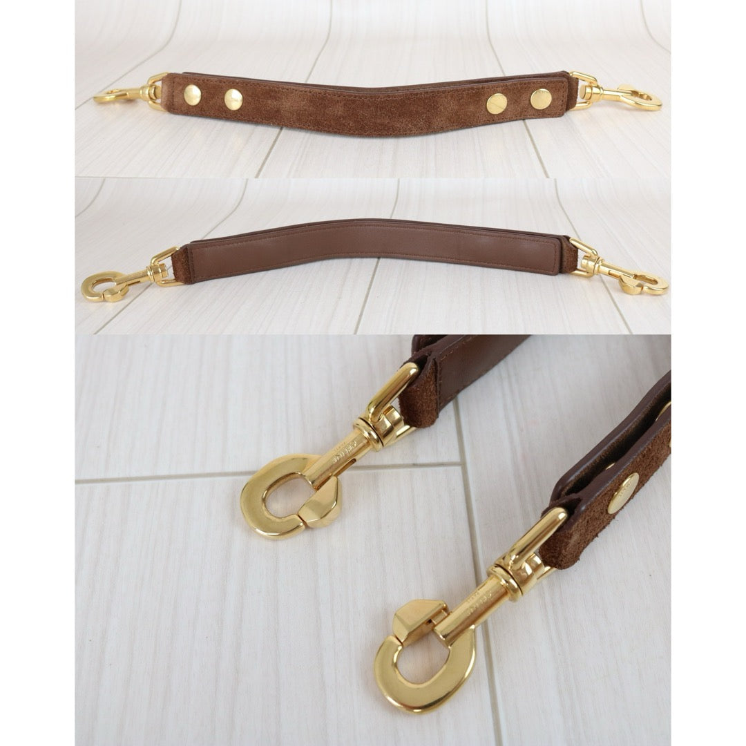 Include Entrupy Certificate of Authenticity｜Good ( Rank A) ｜CELINE Ava Fringes Strap Brown Shoulder Bag ｜X26051716