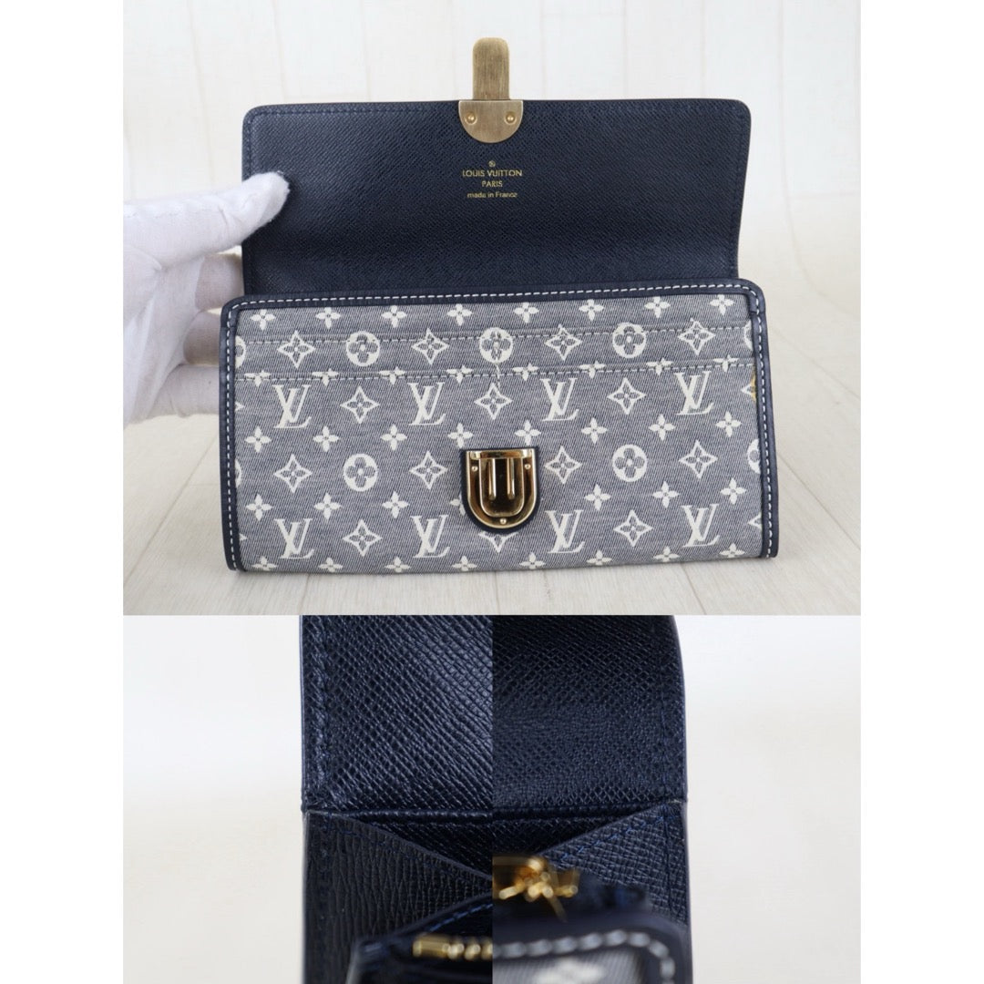 Include Entrupy Certificate of Authenticity｜Very Good ( Rank A)｜ Louis Vuitton Monogram Ldylle Portefeuille Sarah Long Wallet Encre｜Z26091509