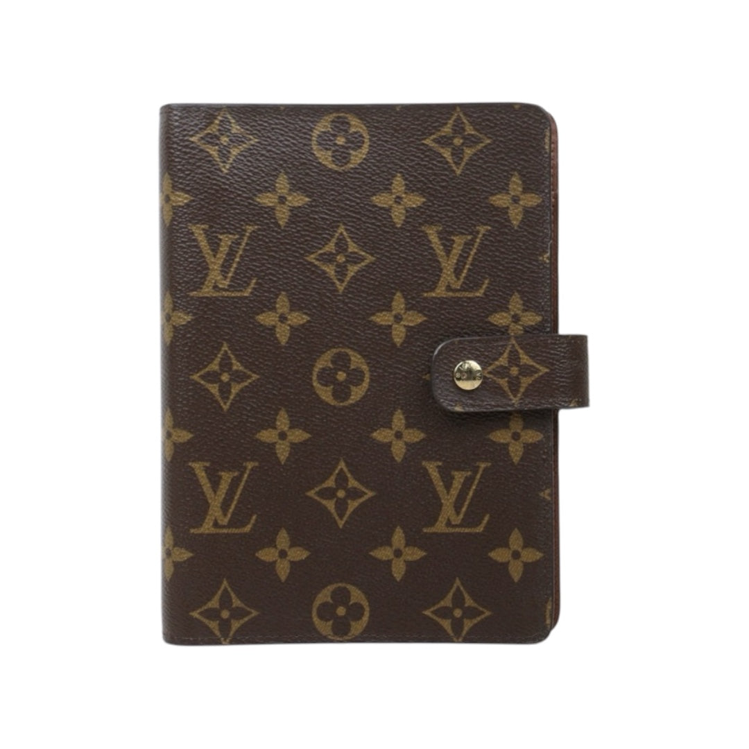 Good ( Rank AB) ｜ LV Monogram Medium Ring Agenda Cover Notebook Cover  IC Chips Model｜Q25021308