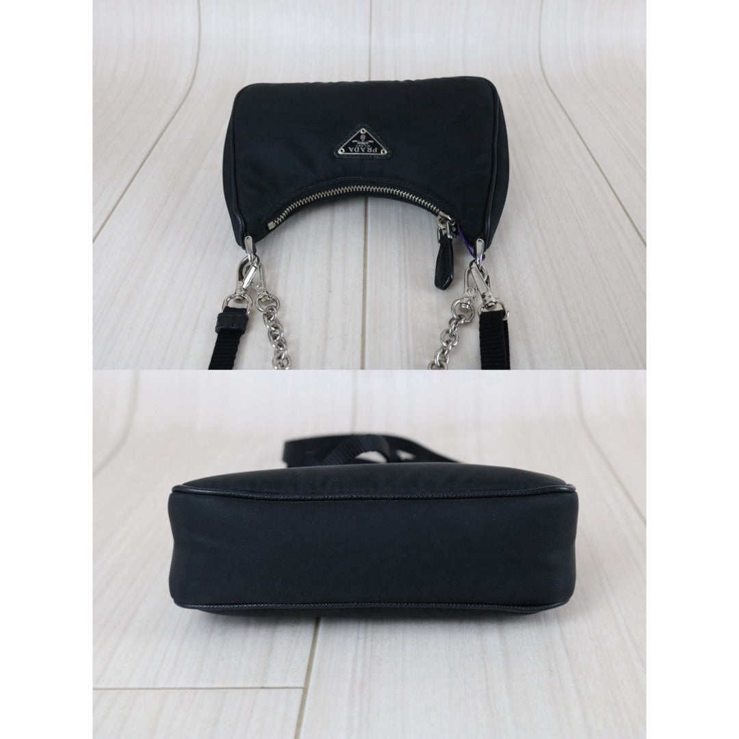 Include Entrupy Certificate of Authenticity｜Very Good ( Rank A)｜ PRADA Re-Edition 2005 Re-Nylon Mini Hobo ｜S26072904