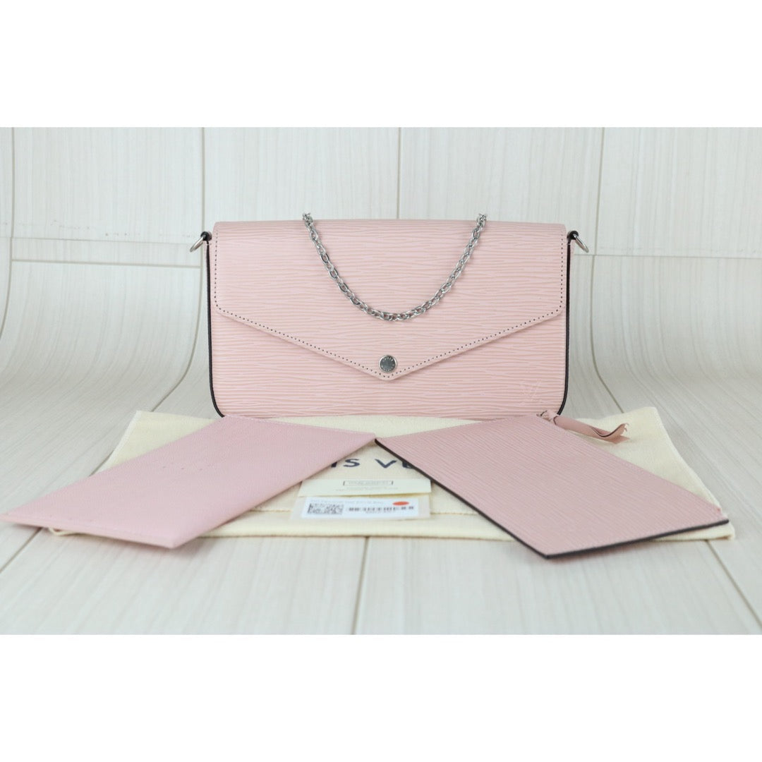 Good ( Rank AB)｜LV Epi Pochette Felicie Shoulder Bag Pink｜X25091411