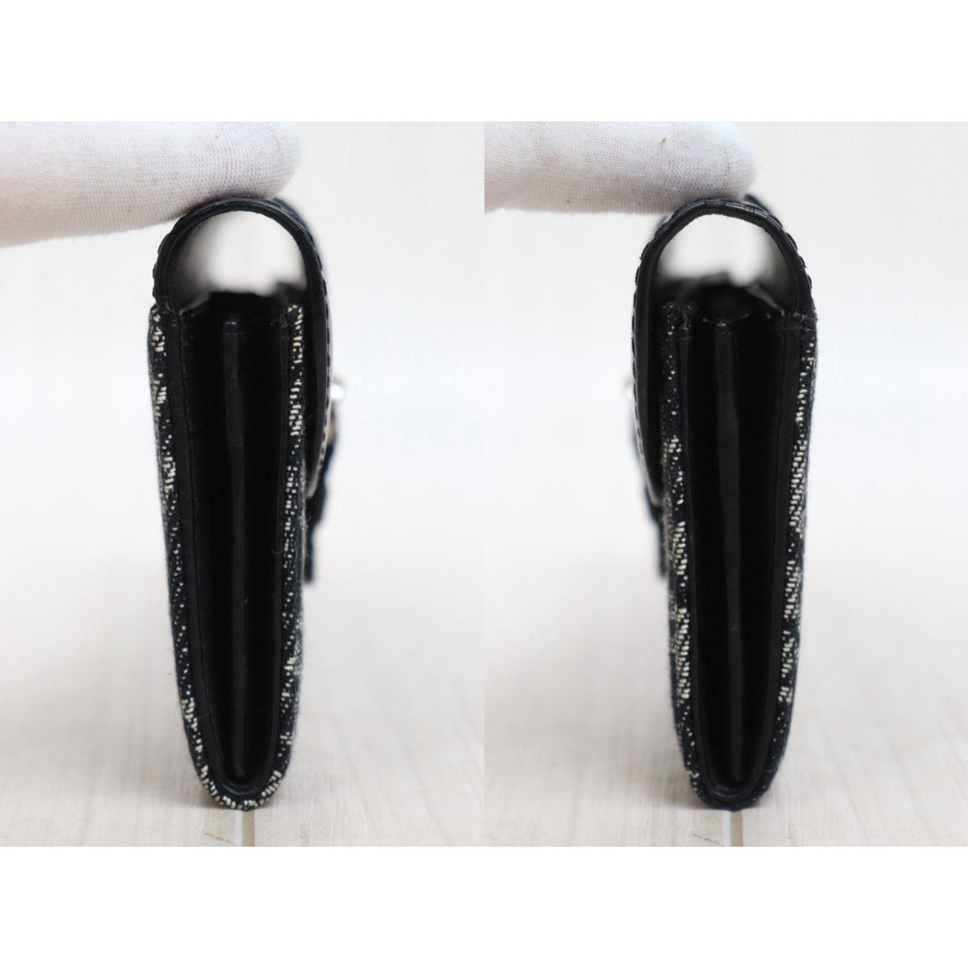 Good ( Rank AB)｜ Dior Trotter  Black Long Wallet｜25103102