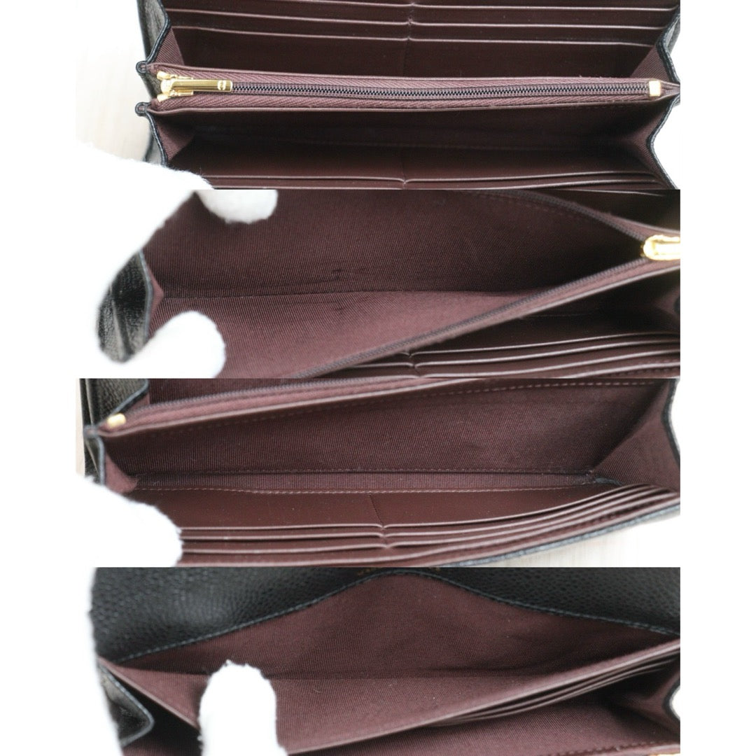 Include Entrupy Certificate of Authenticity｜Good ( Rank AB) ｜CHANEL Caviar Skin Black Long Wallet Made In 2019-2020Year｜26052805