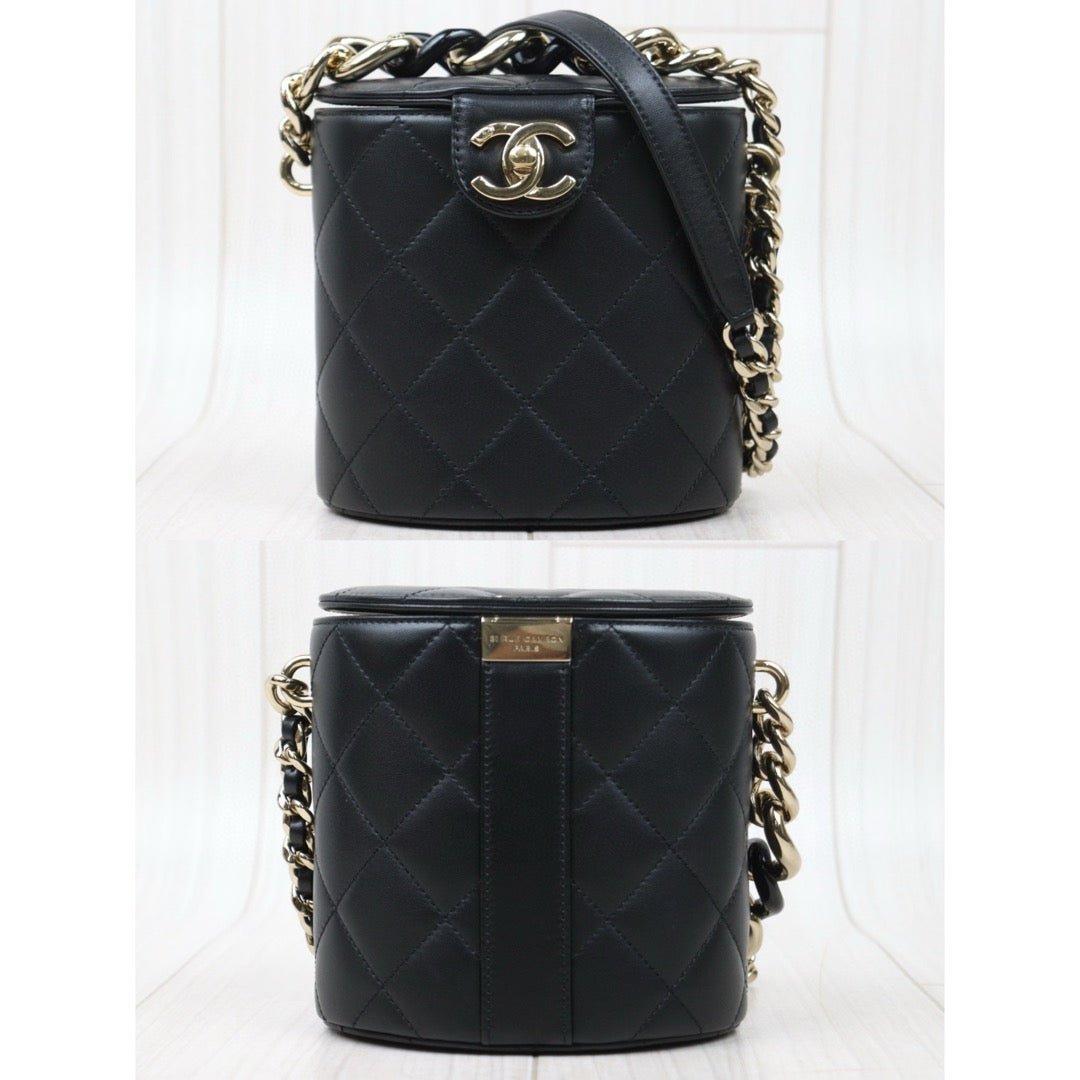 Excellent（Rank SA）｜ CHANEL Matrasse Lamb Skin Vanity Shoulder Bag ｜P24122009