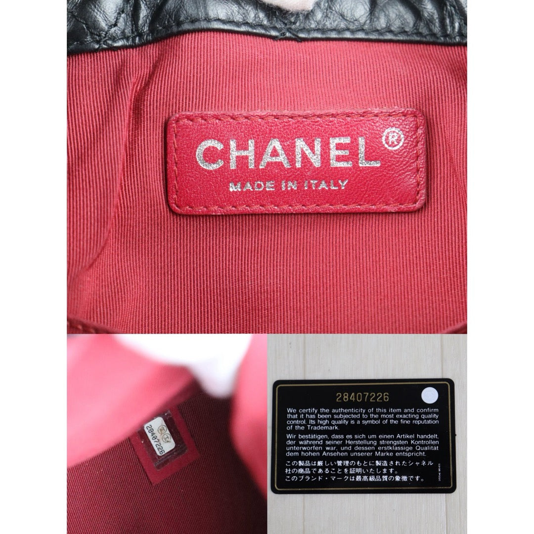 Include Entrupy Certificate of Authenticity｜Good ( Rank AB)｜CHANE Calf Leather Gabrielle Aged Backpack  Black Made in 2019-2020Year｜S26040502