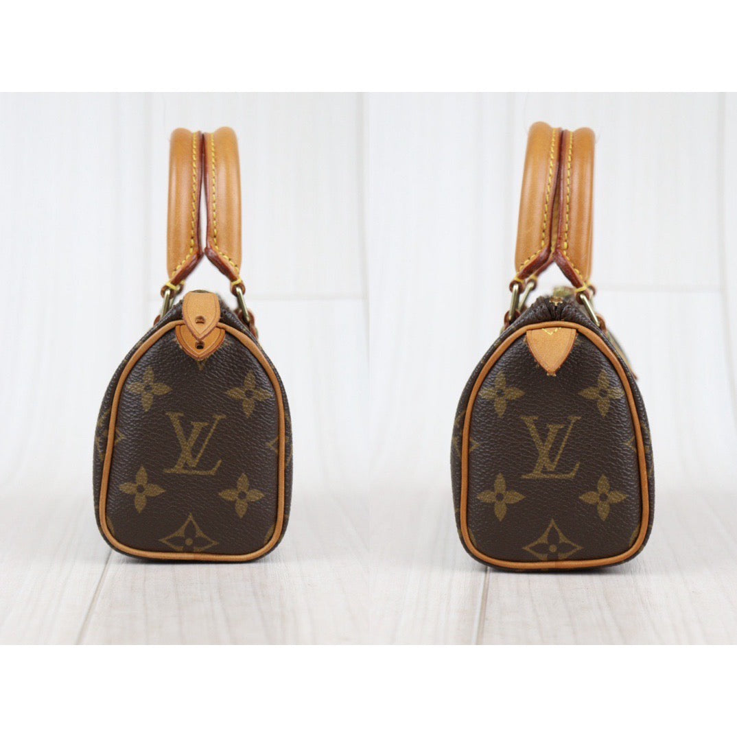 Rank A ｜ LV Monogram Mini Speedy Handbag With Shoulder Strap｜23121408