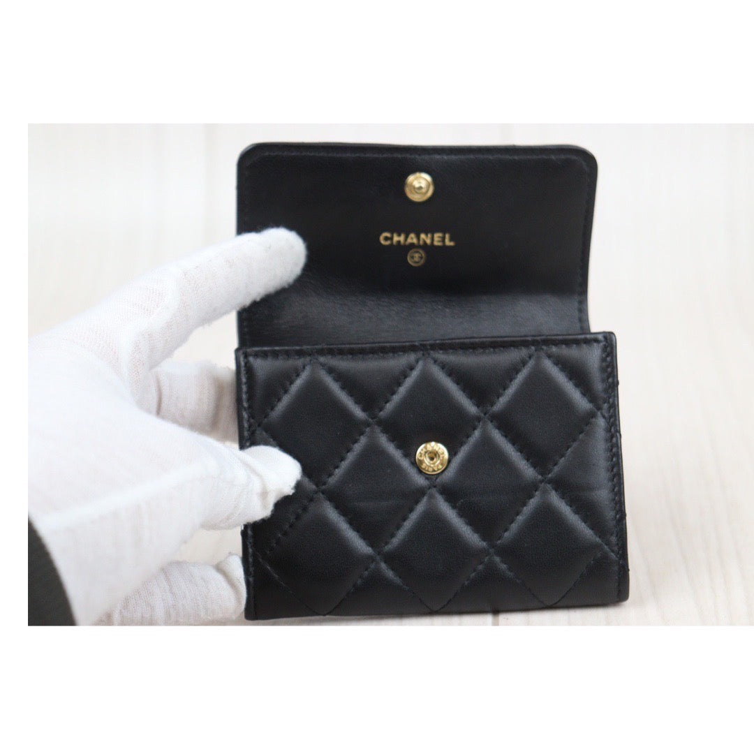 Rank A ｜CHANEL Coco Mark Card Holder Made In 2019～2020Year ｜S23120204