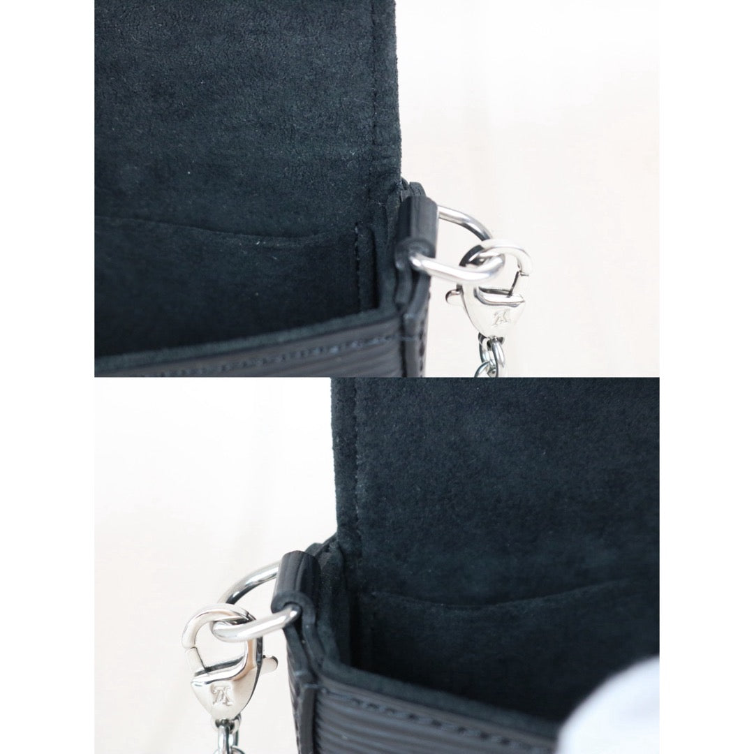 Include Entrupy Certificate of Authenticity｜Very Good ( Rank A)｜Louis Vuitton Epi Pochette Felicie Chain ShoulderBag  Black  IC Chips Model｜X26081806