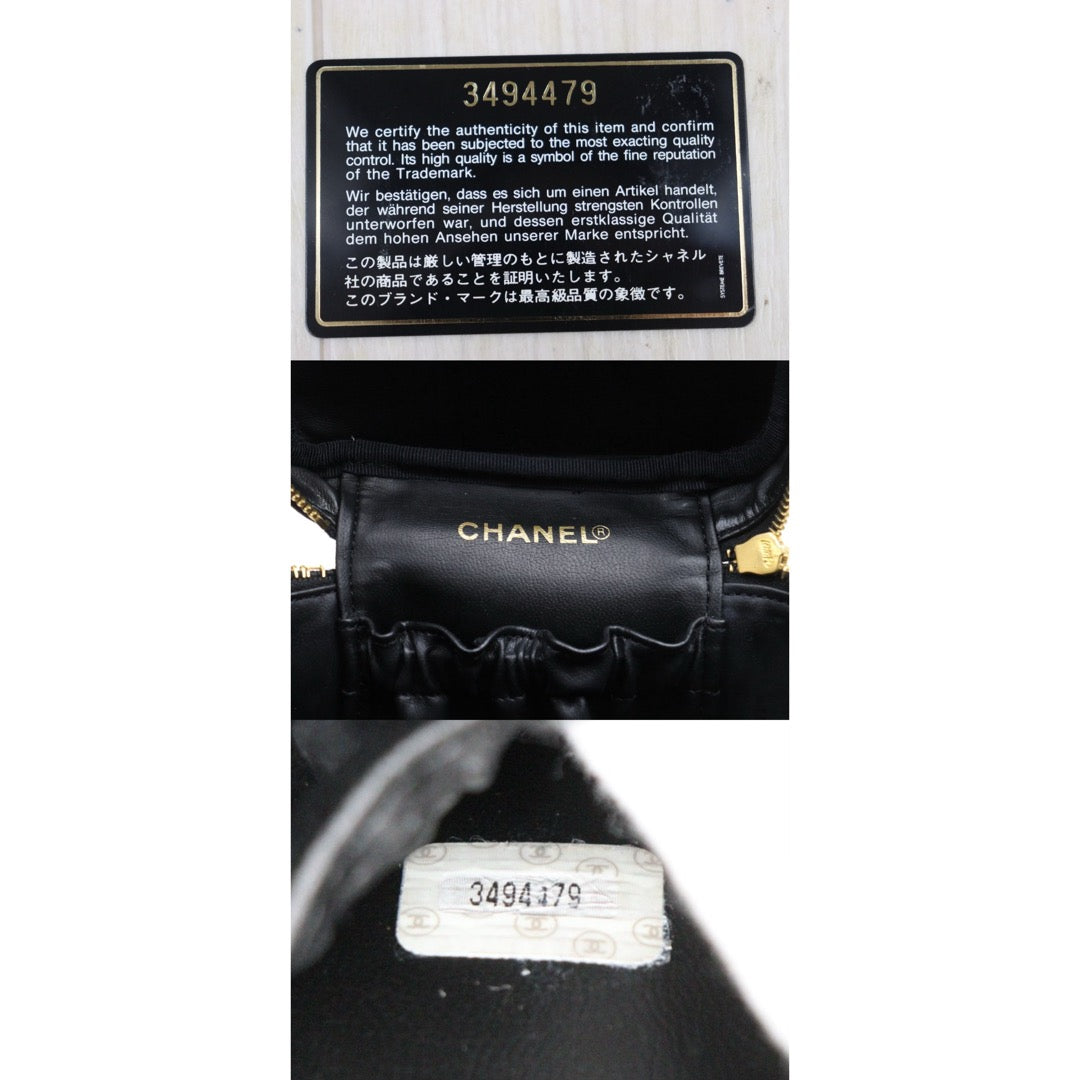 Very Good ( Rank A) ｜Full Set CHANEL Caviar Skin Vanity Handbag  Made In 1994～1996Year ｜25112603