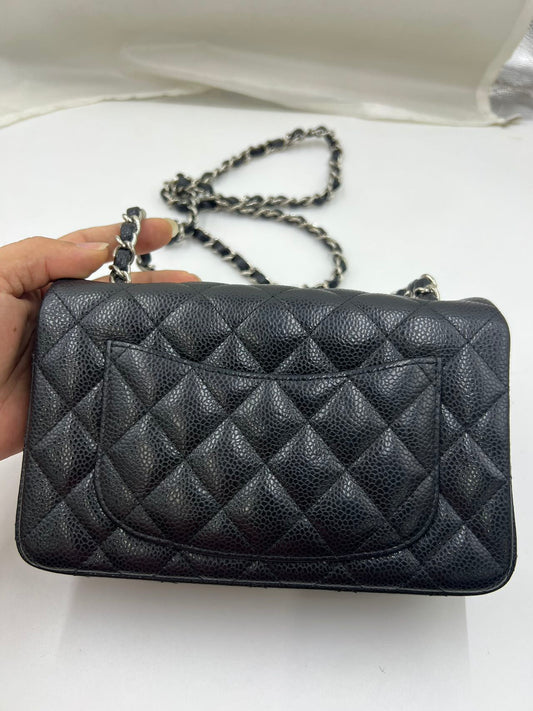 Second installment 2/2｜ Very Good ( Rank A)｜ CHANEL Caviar Skin Matrasse Single Flap 20 Shoulder Bag Black