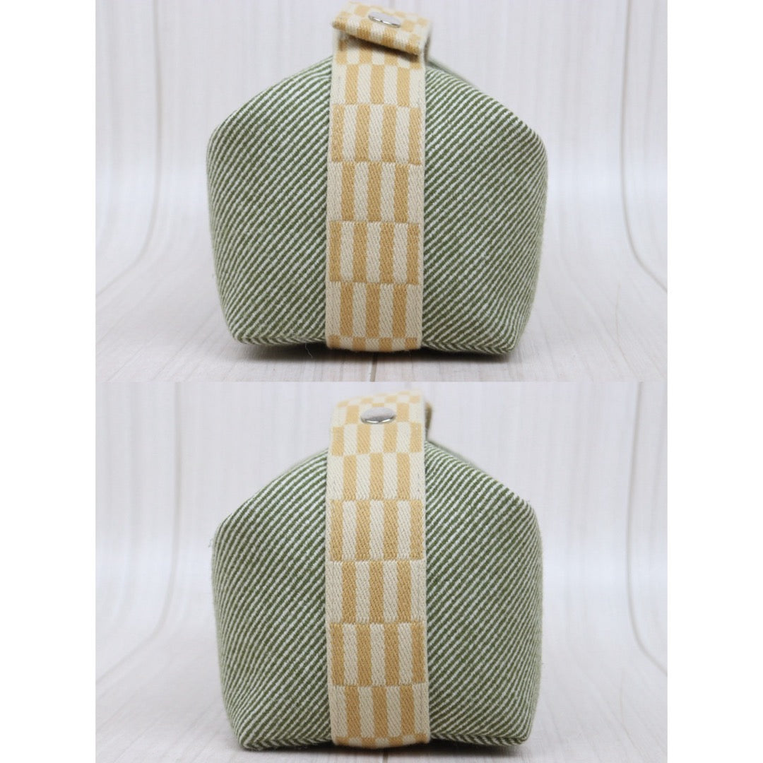 Very Good ( Rank A) ｜ HERMES Bride-A-Brac Canvas Green and Beige Handbag ｜W25121605