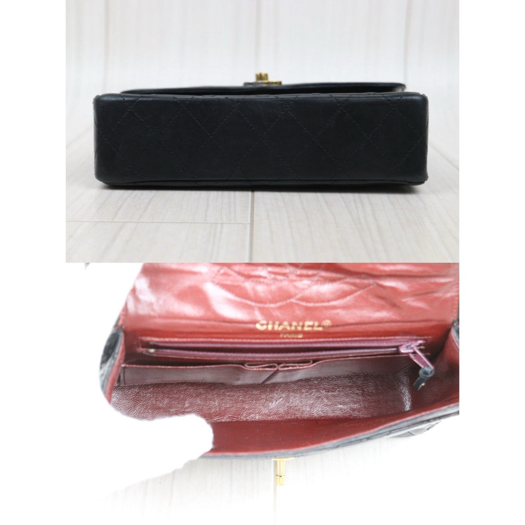 Good ( Rank AB) ｜ CHANEL Paris Limited Series Matrasse Classic Double Flap 22 Shoulder Bag Black Made In 1986-1988Year｜25122310