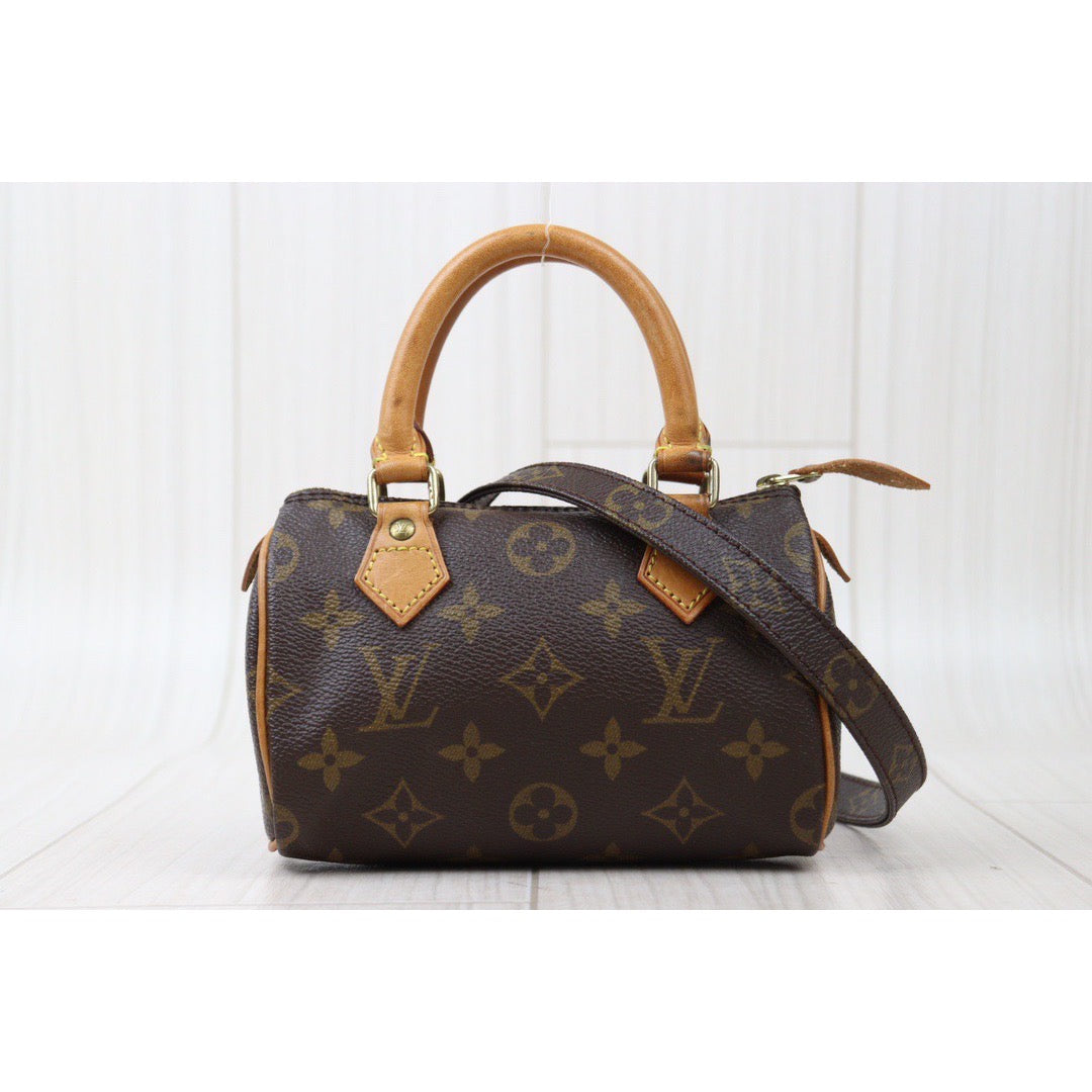 Rank AB ｜ LV Monogram Mini Speedy Handbag With Shoulder Strap｜24050920