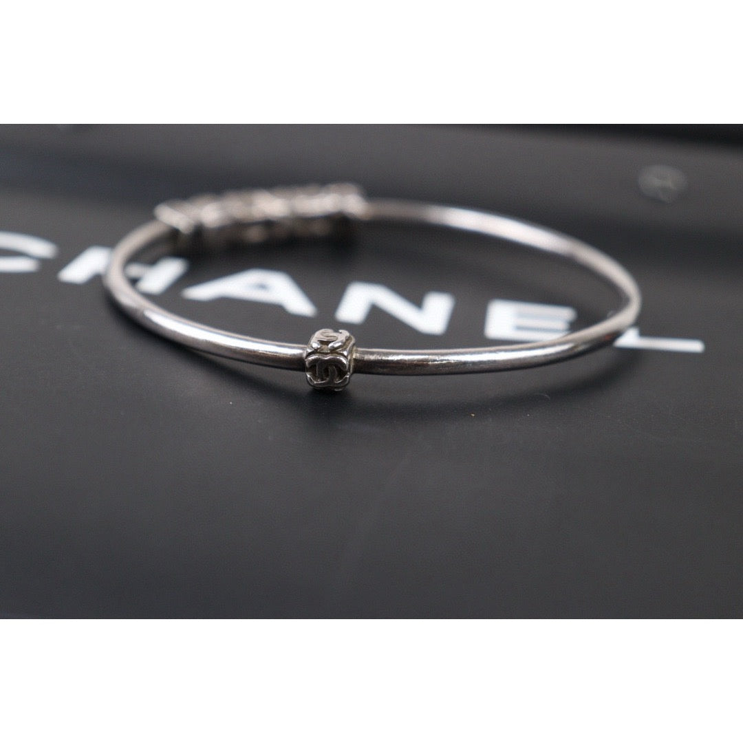 Very Good ( Rank A) ｜CHANEL Vintage Silver Plating Bracelet｜Y24080208