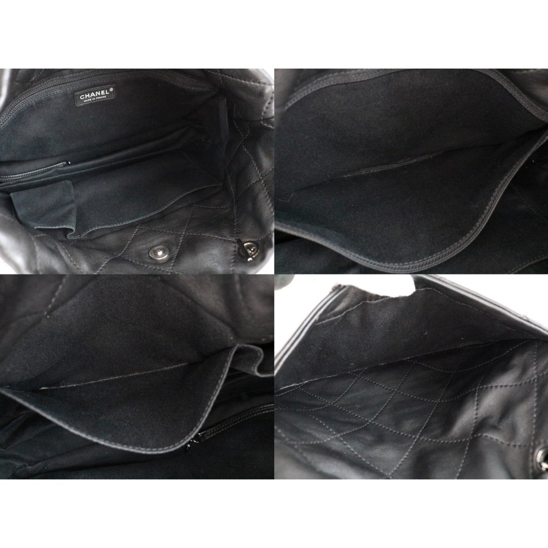Include Entrupy Certificate of Authenticity｜Good ( Rank AB) ｜ CHANEL  Lamb Skin Matrasse Chain 2 Way ToteBag Shoulder Bag Black Made In 2011Year ｜S26030813
