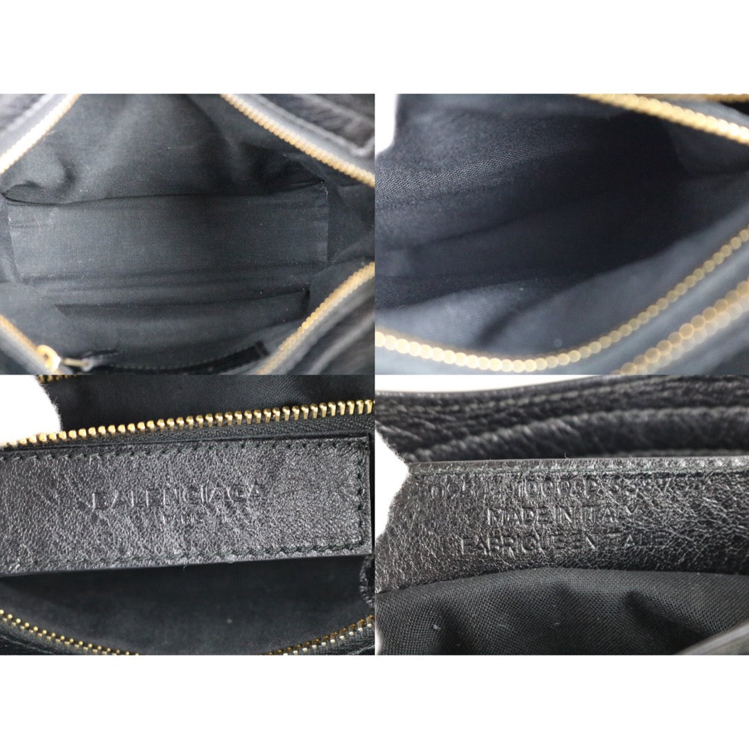 Good ( Rank AB)｜Balenciaga Goatskin edge Mini Classic City Black HandBag Shoulder Bag ｜S26012701