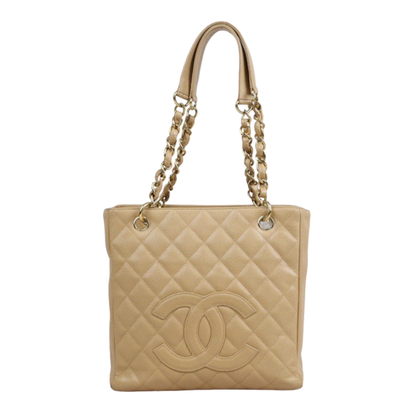 Good ( Rank AB) ｜ CHANEL Matrasse PST Chain Tote Bag Caviar Skin Beige ｜23120510