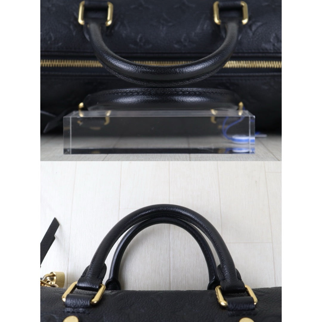 Include Entrupy Certificate of Authenticity｜Very Good ( Rank A)｜ Louis Vuitton  Current Model Monogram Empreinte Speedy 35 Handbag Shoulder Bag  Black｜S26060802