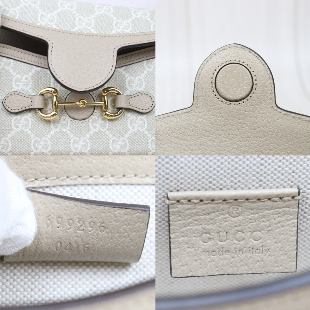 Very Good ( Rank A) ｜GUCCI GG Campus 1955 Grey Beige Shoulder Bag｜P24092408