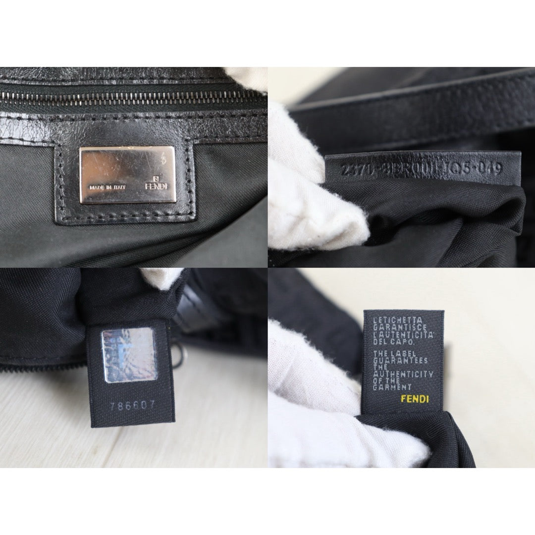 Include Entrupy Certificate of Authenticity｜Good ( Rank AB)｜ FENDI Zucca Mamma Baguette Shoulder Bag Brown｜Z26092102