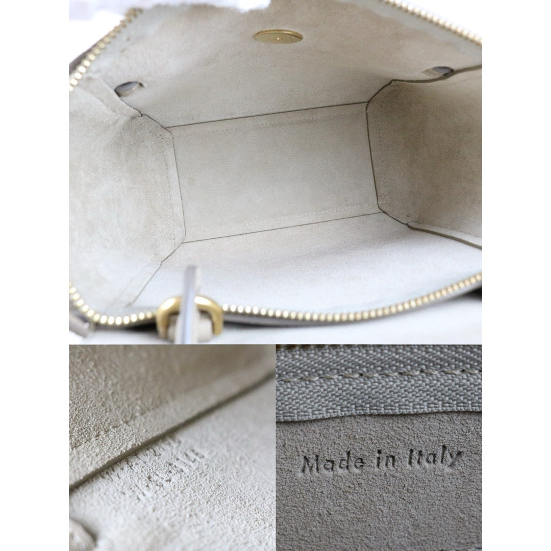 Very Good ( Rank A)｜CELINE Leather Calf Belt Nano Handbag Shoulder Bag Beige｜B25041506