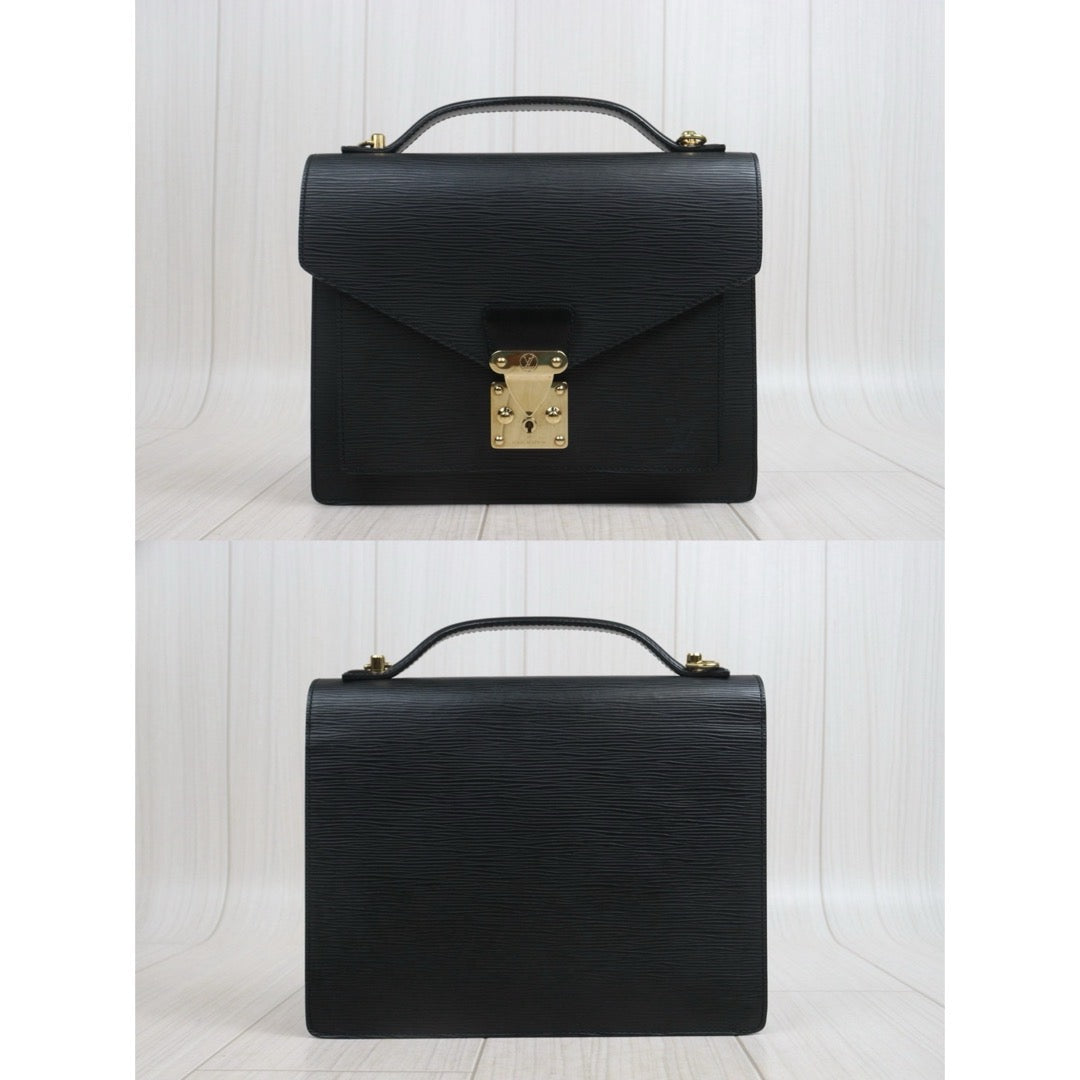 Include Entrupy Certificate of Authenticity｜Very Good ( Rank A)｜ Louis Vuitton Epi Capucines Monceau Handbag Shoulder Bag Black｜26072204