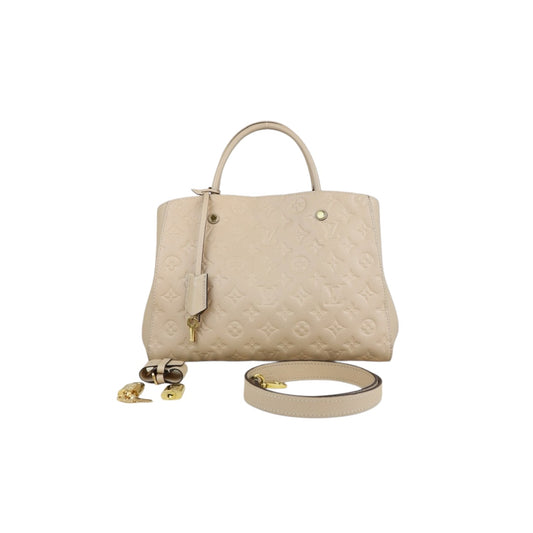 Very Good ( Rank A) ｜LV Monogram Montaigne BB Hand Bag Shoulder Bag Beige Pink｜W25062901