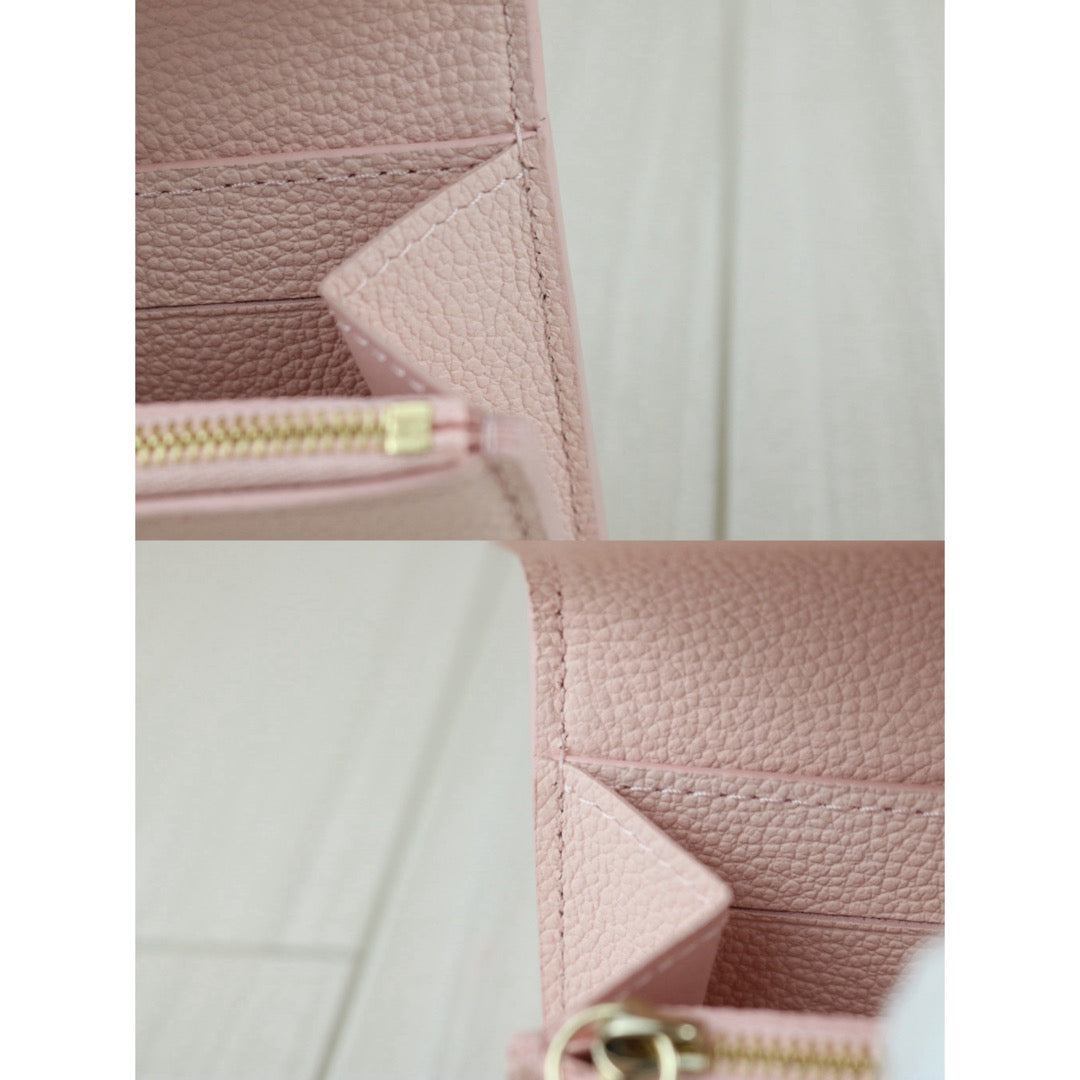 Include Entrupy Certificate of Authenticity｜Very Good ( Rank A)｜LV Monogram Empreinte Portemonnaie Rosalie Wallet Pink  IC Chips Model｜S26060133