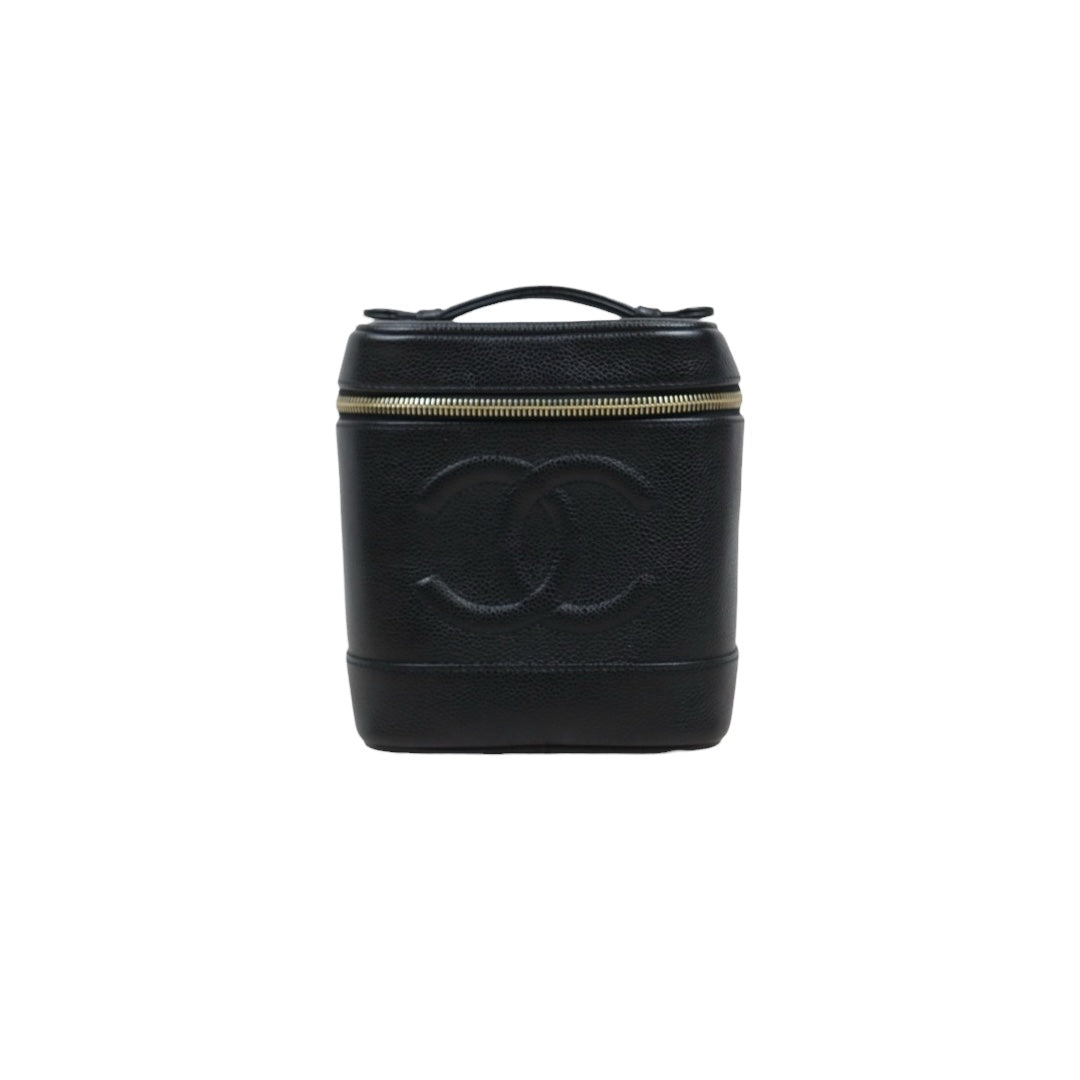 Include Entrupy Certificate of Authenticity｜Good ( Rank AB)｜ CHANEL Caviar Skin Vanity Handbag  Made In 2002～2003Year ｜26011502