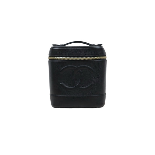 Include Entrupy Certificate of Authenticity｜Good ( Rank AB)｜ CHANEL Caviar Skin Vanity Handbag  Made In 2002～2003Year ｜26011502