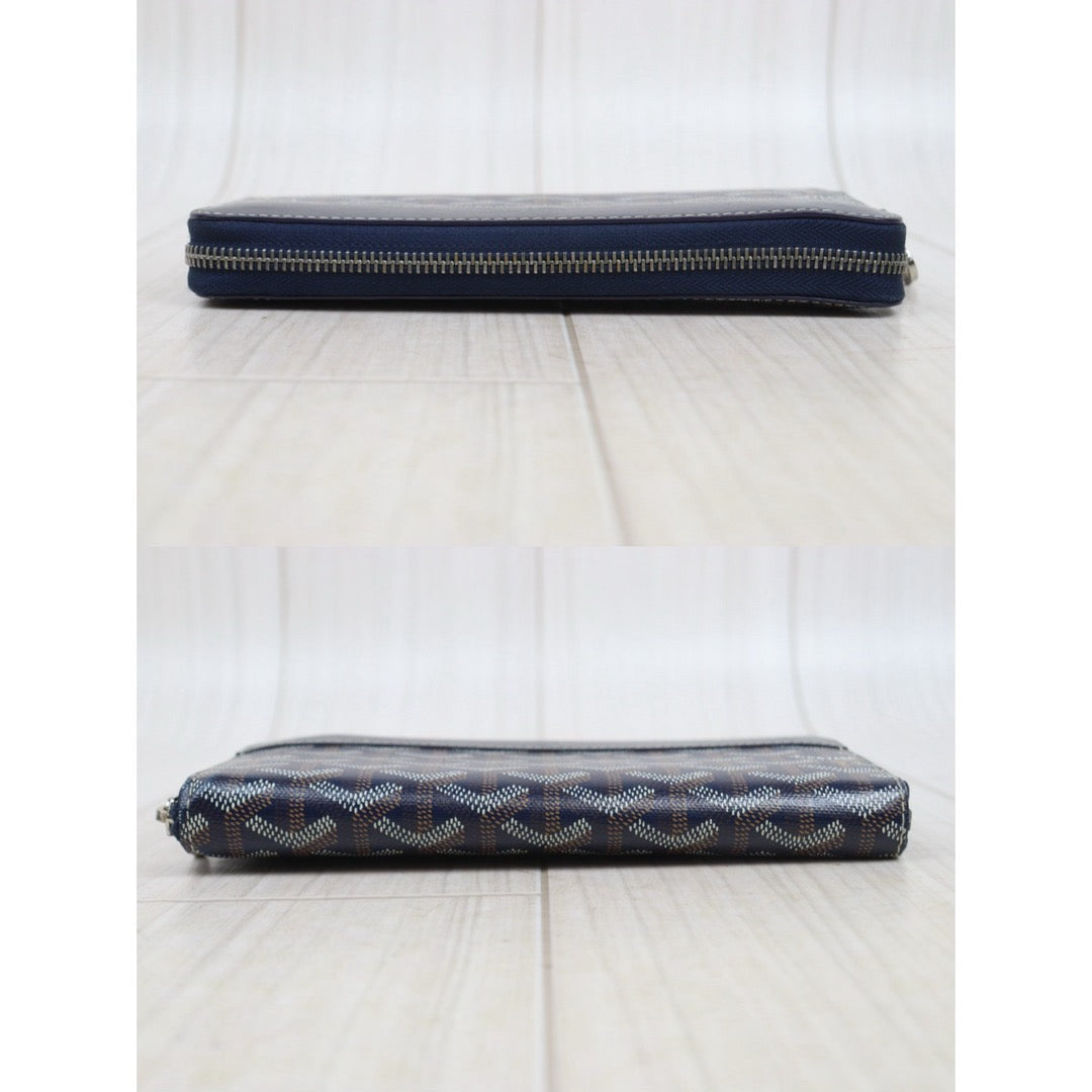 Good ( Rank AB)｜ Goyard Matignon GM Wallet Blue｜V25082210
