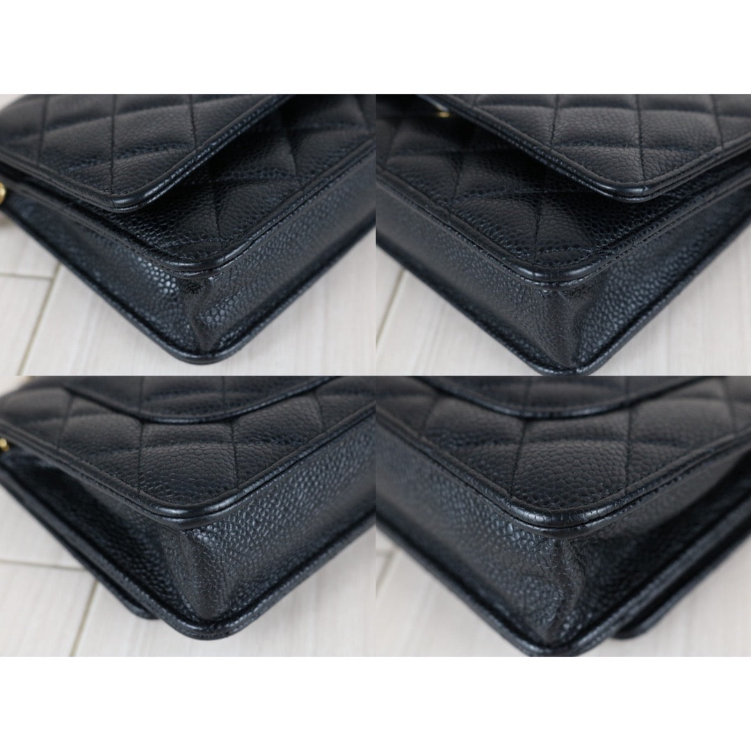 Very Good ( Rank A) ｜Full Set CHANEL Matrasse Chain Caviar Skin WOC19 Shoulder Bag Black Made In 2020Year ｜W25111203