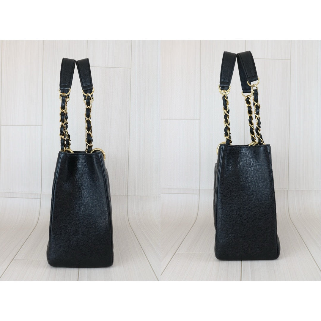 Good ( Rank AB)｜ CHANEL Matrasse GST Chain Tote Bag Caviar Skin Black  Made In 2011 Year｜S24111811