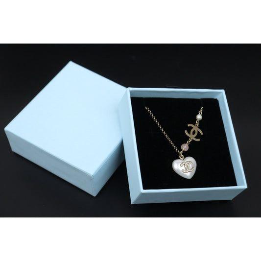 Very Good ( Rank A) ｜ CHANEL Coco Mark  Pearl Heart Chocker Necklace｜V25121108