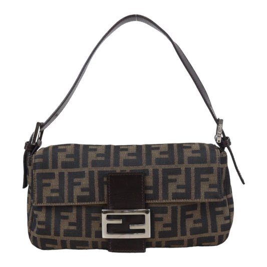 Rank A｜ FENDI Zucca Mamma Baguette Shoulder Bag ｜V23092232