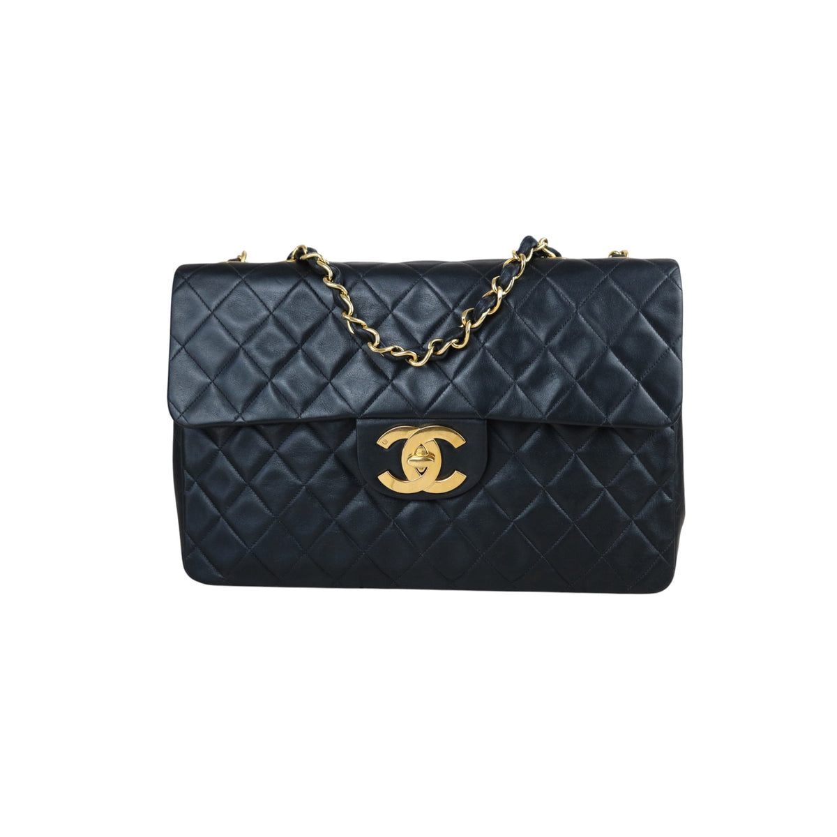 Include Entrupy Certificate of Authenticity｜Very Good ( Rank A)｜CHANEL  Matrasse Chain  Lambskin Single Flap Black Shoulder Bag Made In 1994～1996Year｜S26090749