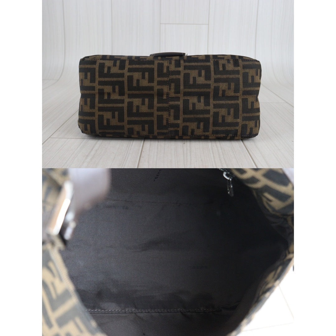 Rank A｜ FENDI Zucca Mamma Baguette Shoulder Bag ｜23090721