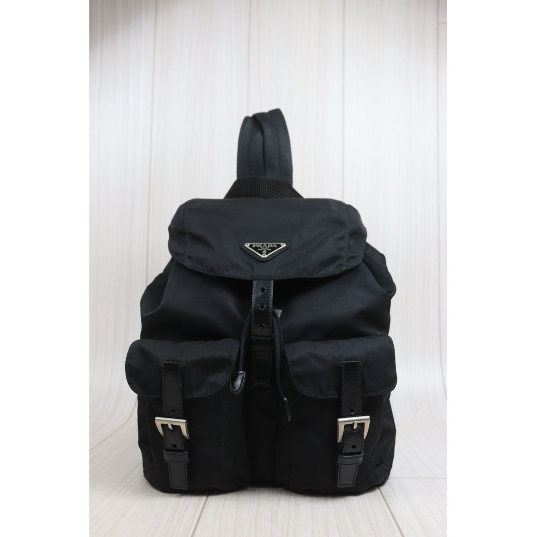 Include Entrupy Certificate of Authenticity｜Good ( Rank AB) ｜Prada  Nylon Black Small Backpack ｜26091802