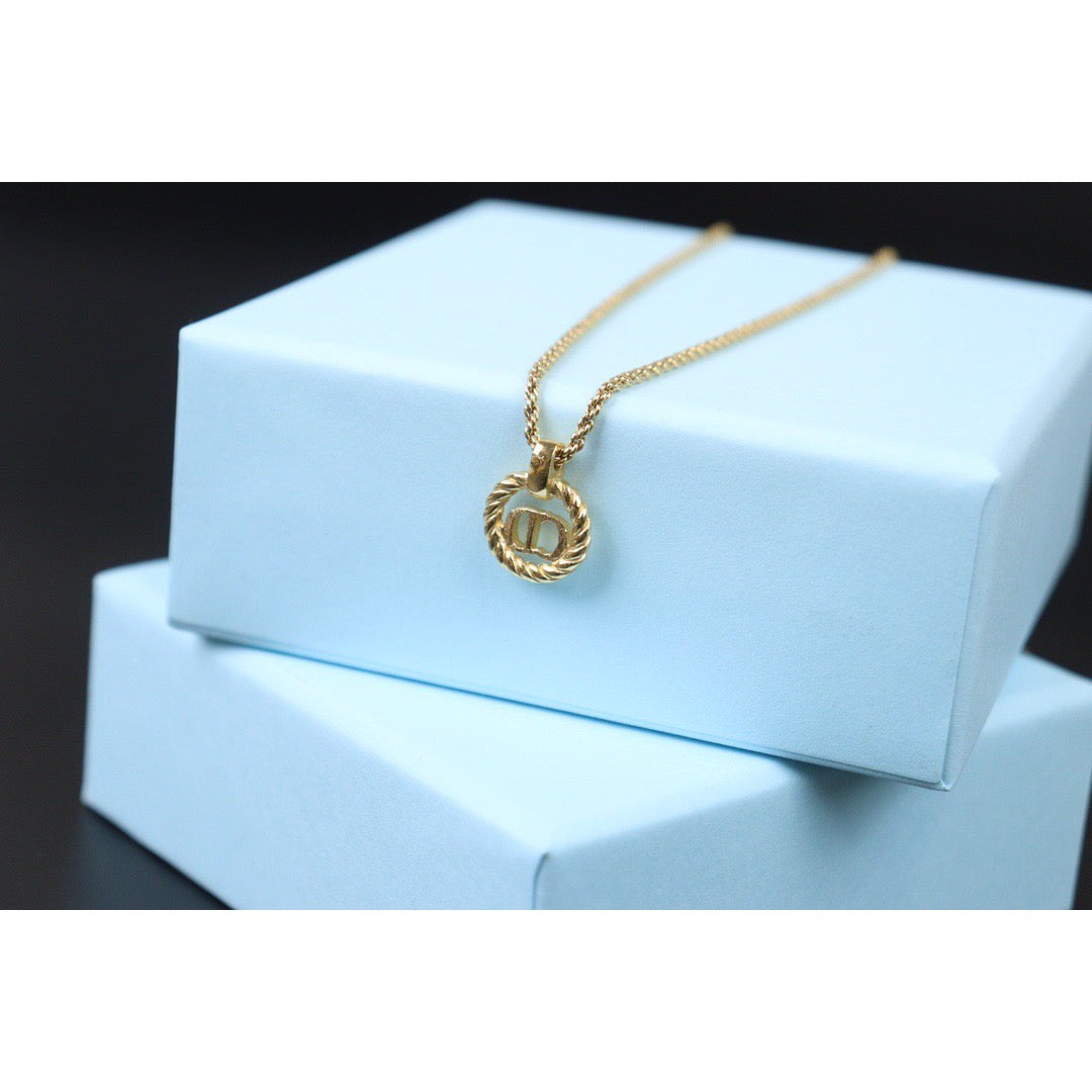 Rank A ｜ Dior CD Necklace Gold Plated ｜24061329