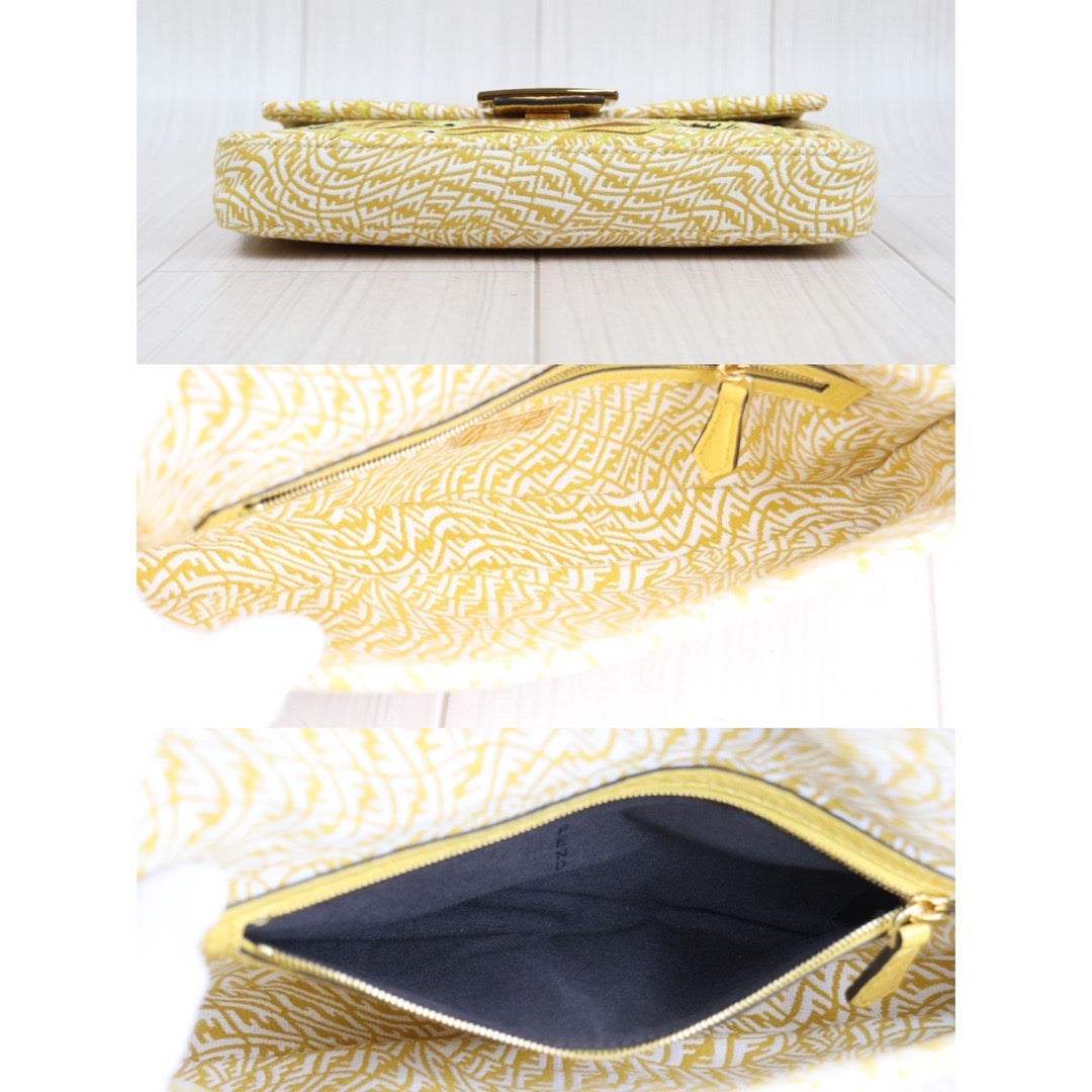 Excellent（Rank SA）｜FENDI Collection Series Baguette Embroidered Snake Leather Shoulder Bag ｜Q24030747