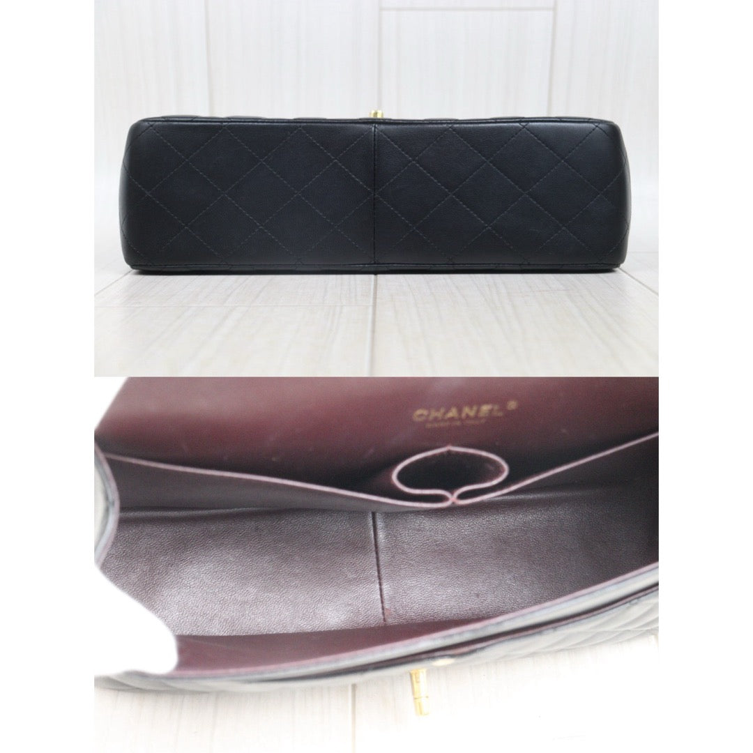 Very Good ( Rank A)｜ CHANEL Lambskin Matrasse Double Flap 30 Shoulder Bag Black Made In 2017Year  ｜S25062501