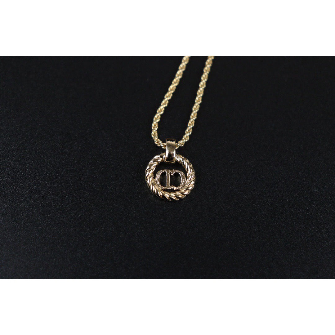 Rank A ｜ Dior CD Necklace Gold Plated ｜24011820