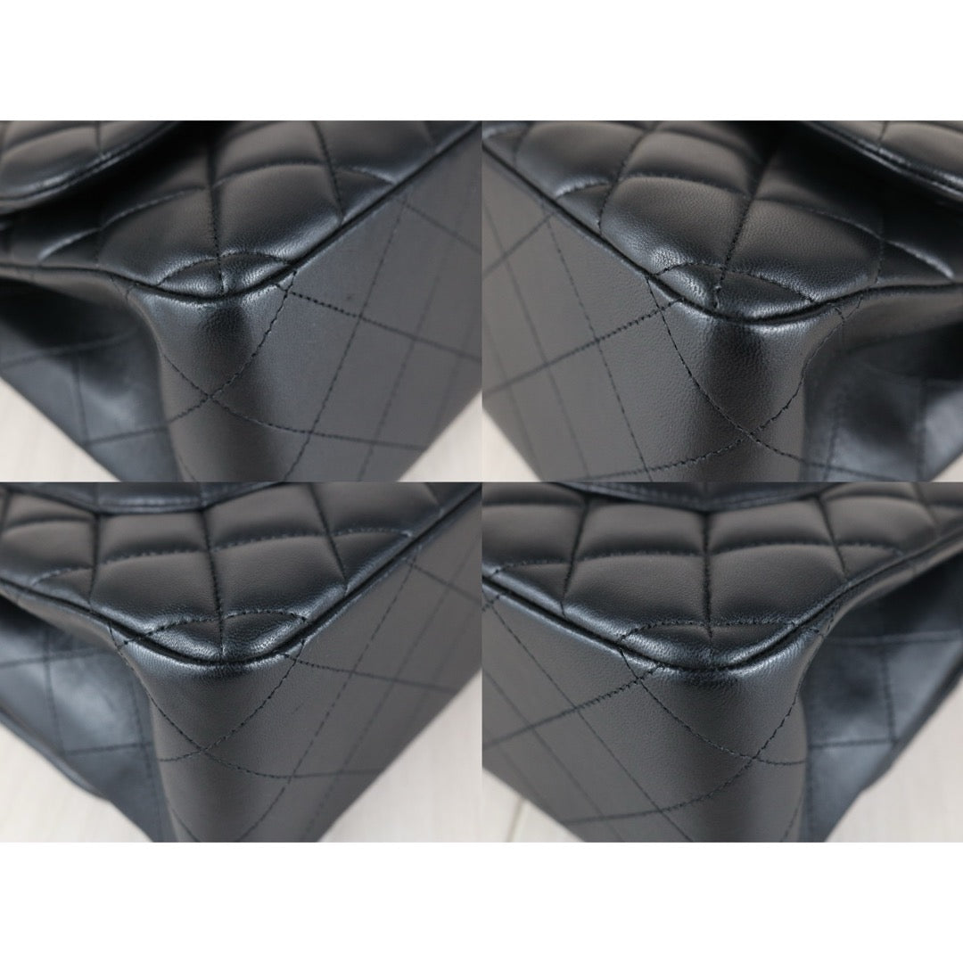 Very Good ( Rank A)｜ CHANEL Matrasse Chain Lamb Skin Jumbo Black  Made In 2014 Year｜S25092401