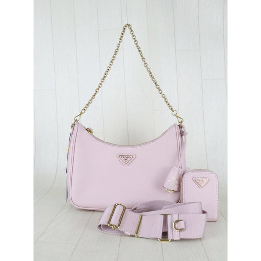 Excellent（Rank SA）｜ PRADA Saffiano Re-Edition  Baby Pink Shoulder Bag ｜S26012714
