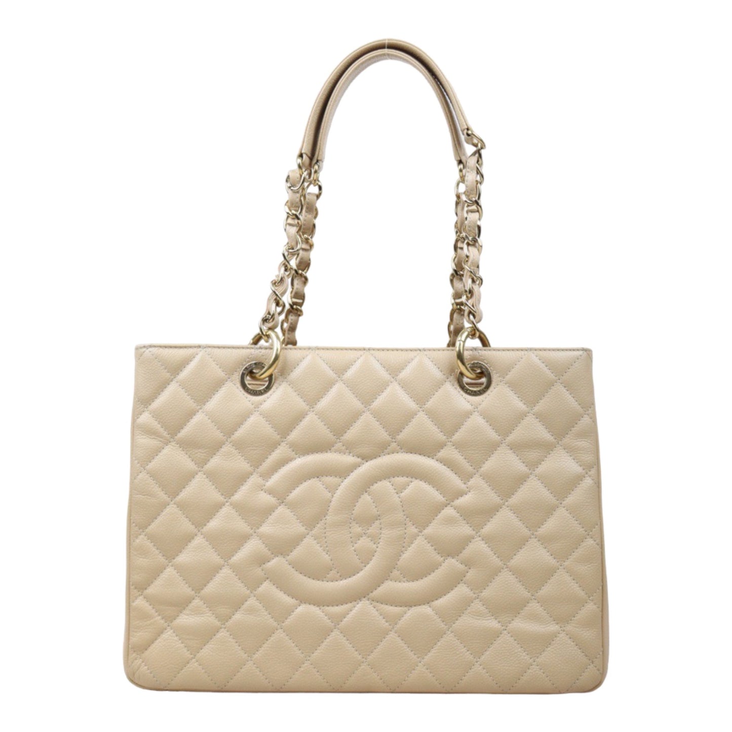 Rank A ｜ CHANEL Matrasse GST Chain Tote Bag Caviar Skin Beige  Made In 2012-2013Year｜S24042604