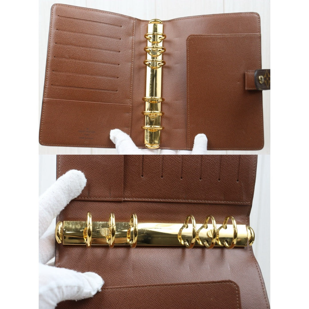 Good ( Rank AB) ｜ LV Monogram Medium Ring Agenda Cover Notebook Cover  IC Chips Model｜Q25021308