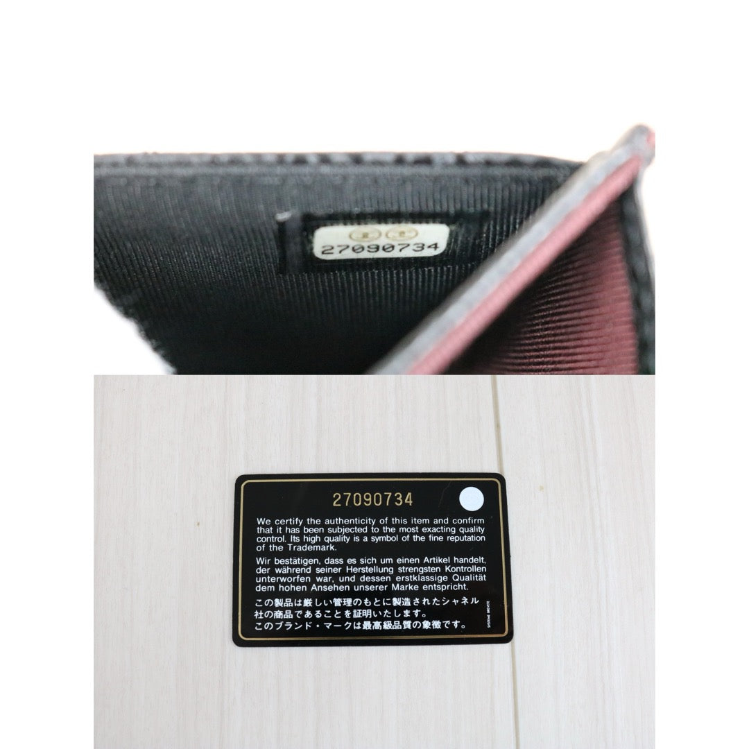 Very Good ( Rank A) ｜CHANEL Caviar Skin Calf Leather  Card Holder Black Made In 2019 Year｜X25070606